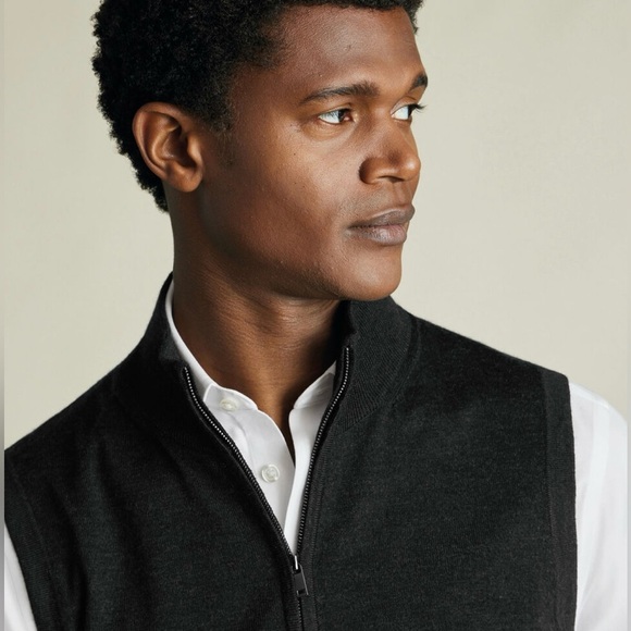 LOT OF 2! Charles Tyrwhitt Wool Vests- Gray&Navy, sz XXL - Picture 3 of 15